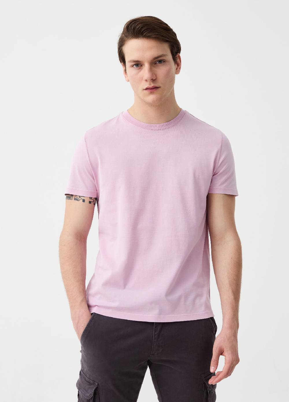 Ovs T-shirt in cotone con scollo rotondo