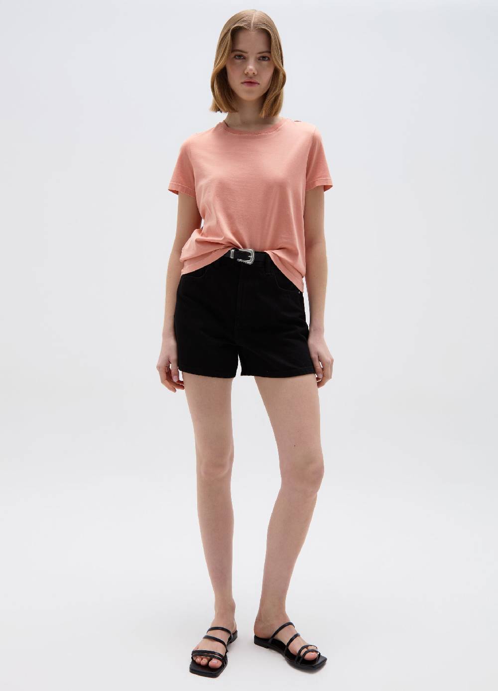 Ovs T-shirt in cotone con scollo rotondo