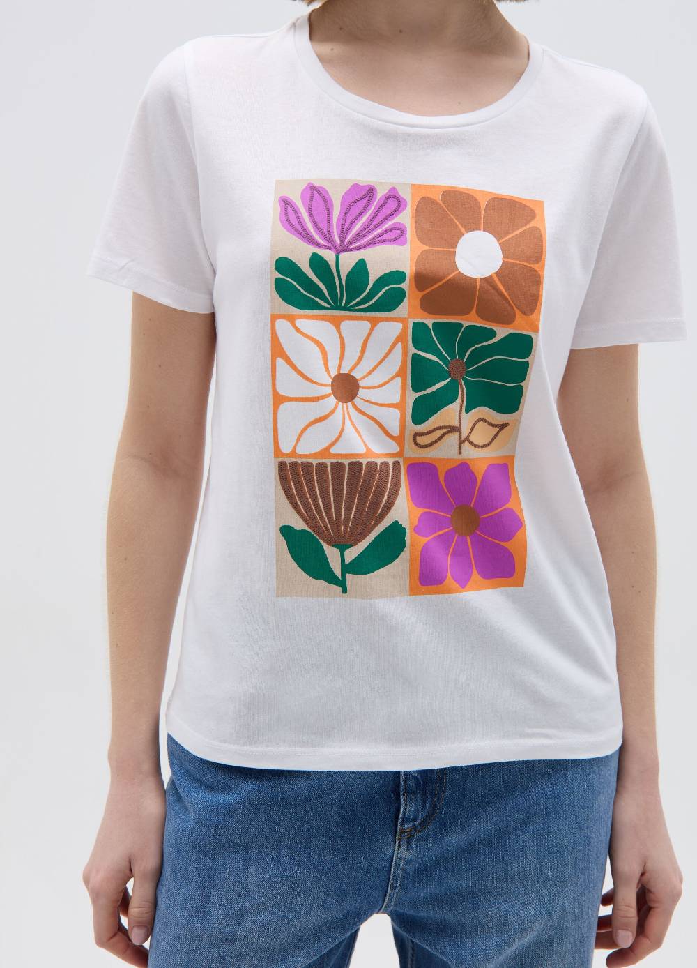 Ovs T-shirt In Cotone Con Stampa A Fiori