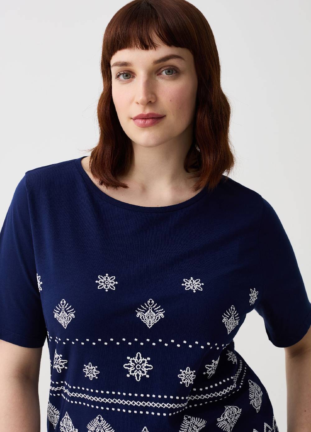 Ovs T-shirt In Cotone Con Stampa Boho Curvy