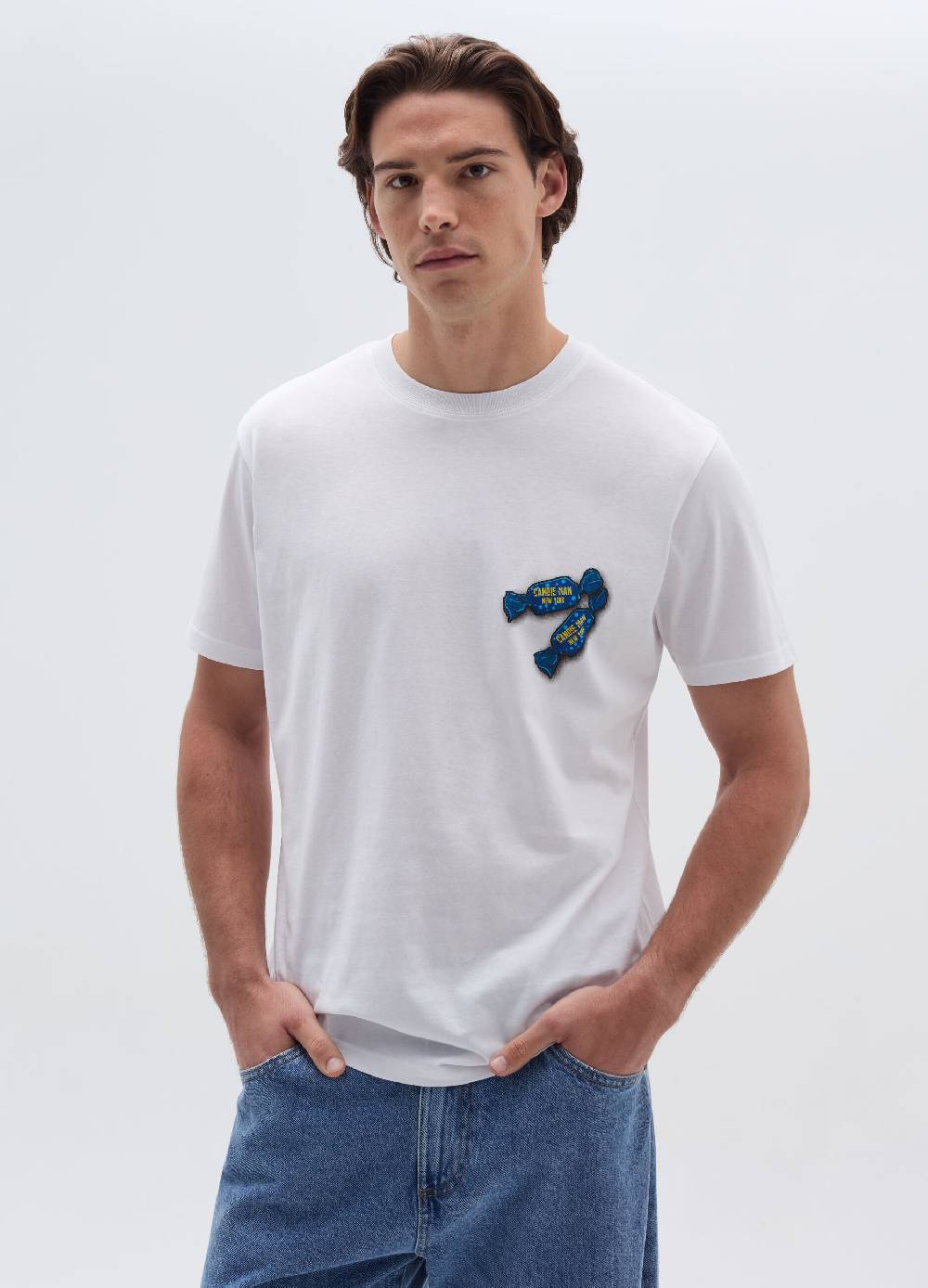 Ovs T-shirt In Cotone Con Stampa Candie Man NY