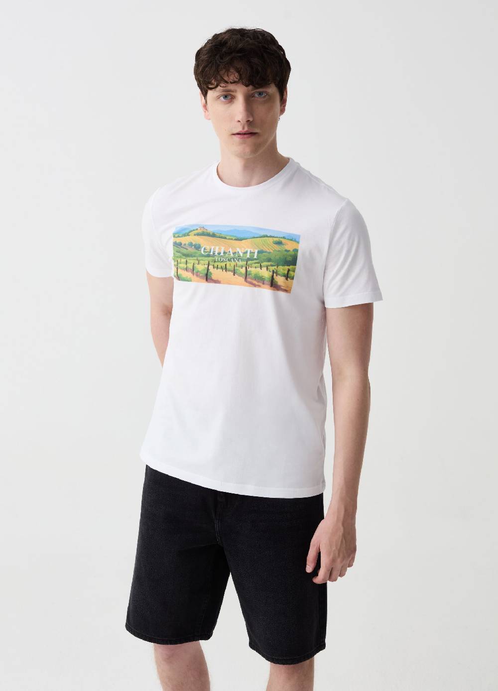 Ovs T-shirt in cotone con stampa Chianti
