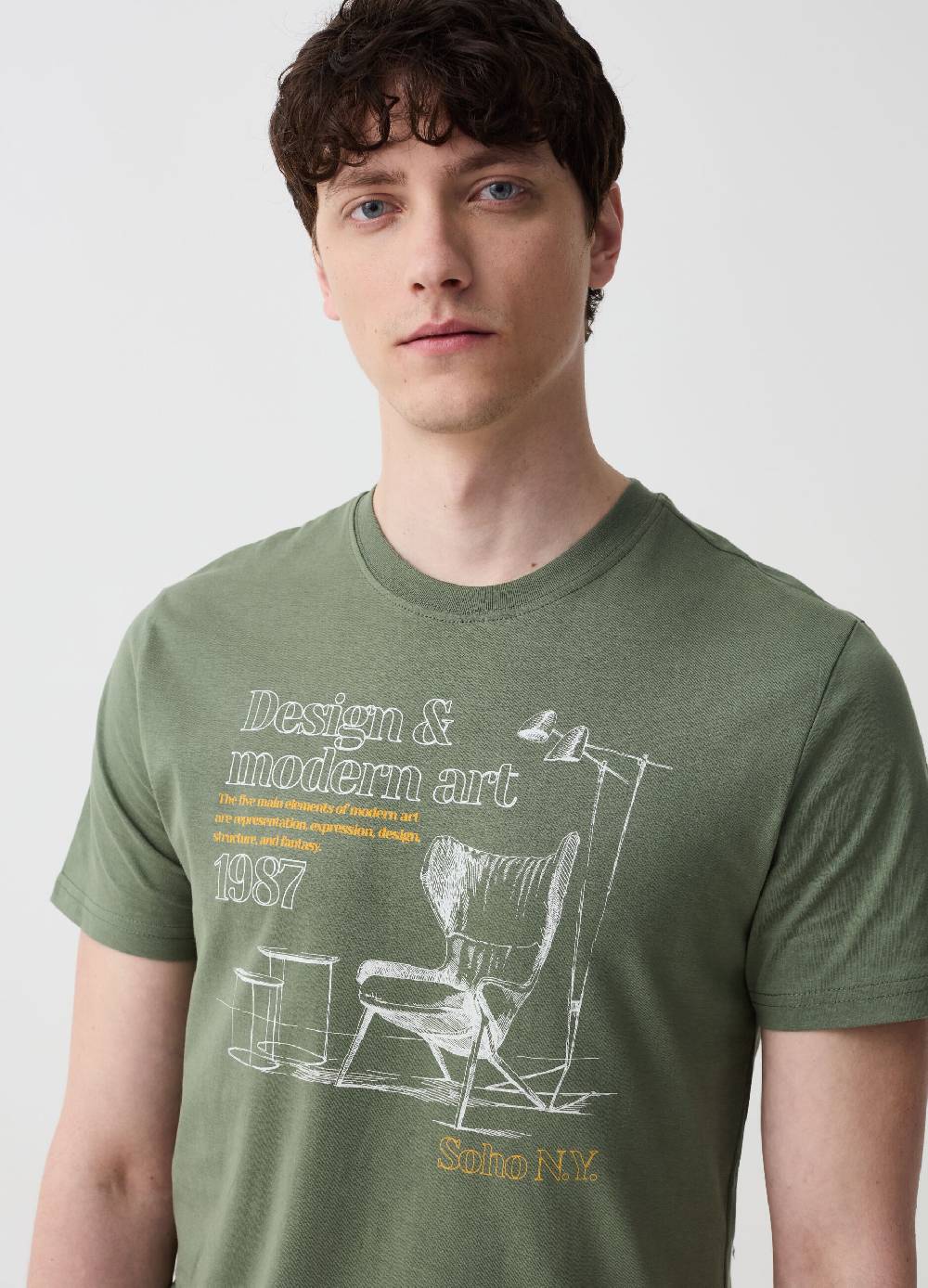 Ovs T-shirt In Cotone Con Stampa Design