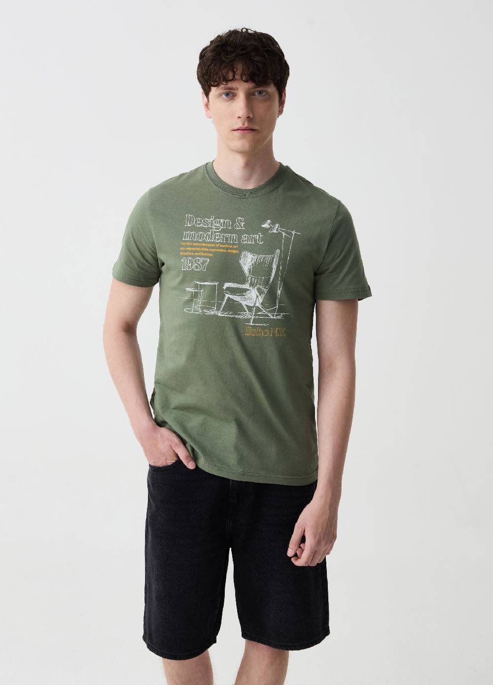 Ovs T-shirt in cotone con stampa design