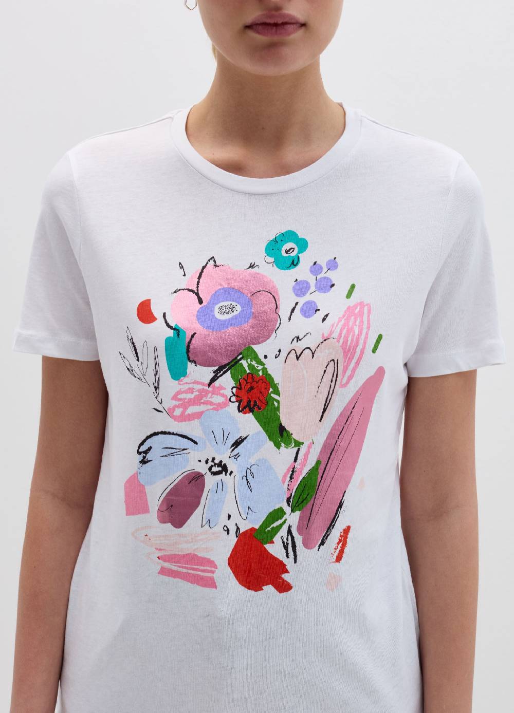 Ovs T-shirt In Cotone Con Stampa Fiori