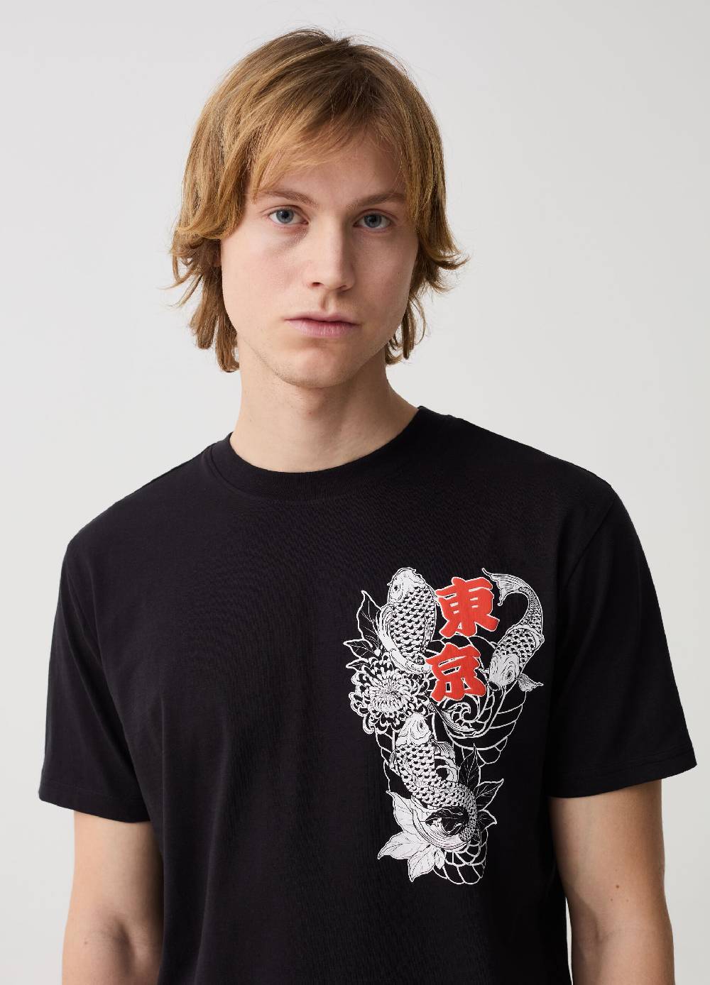 Ovs T-shirt In Cotone Con Stampa Giapponese