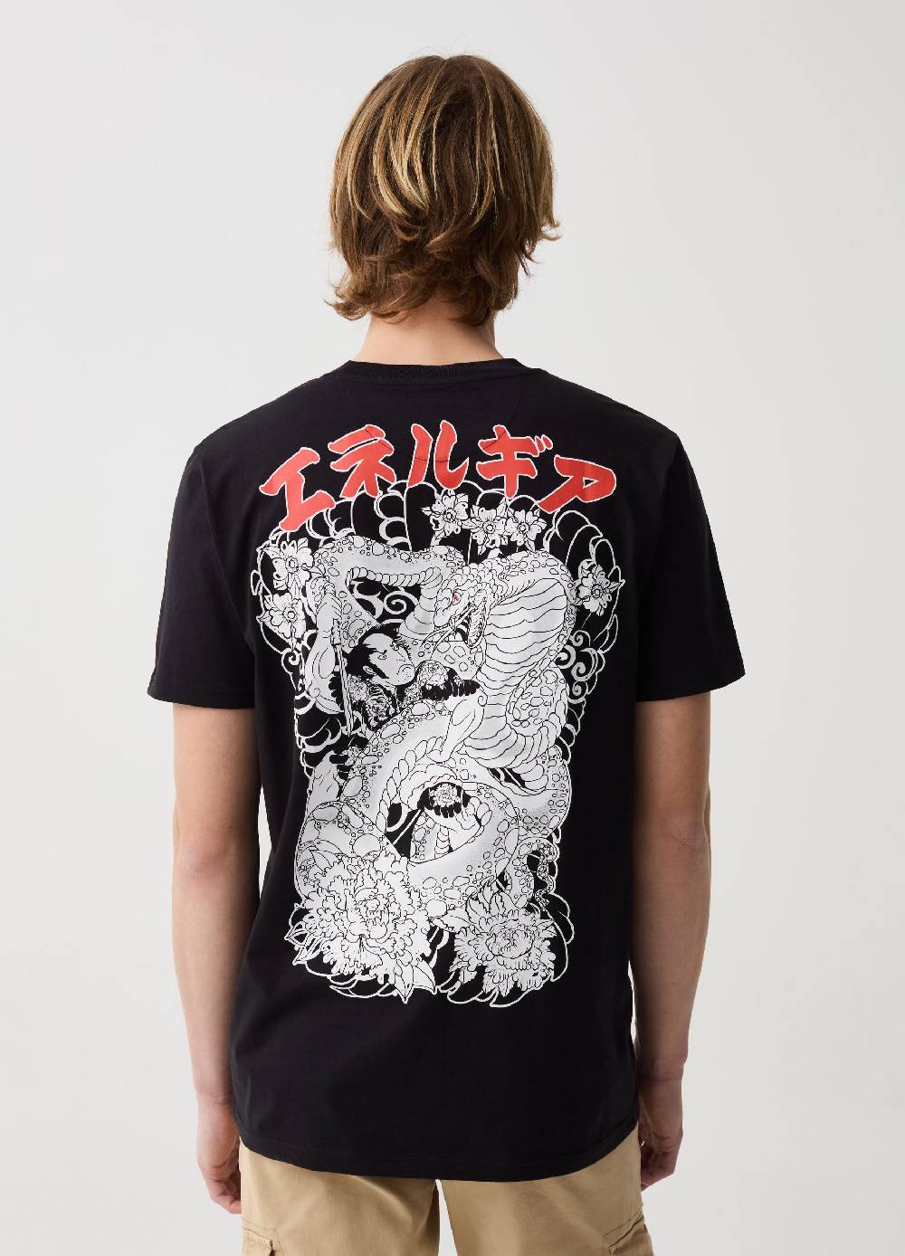 Ovs T-shirt In Cotone Con Stampa Giapponese