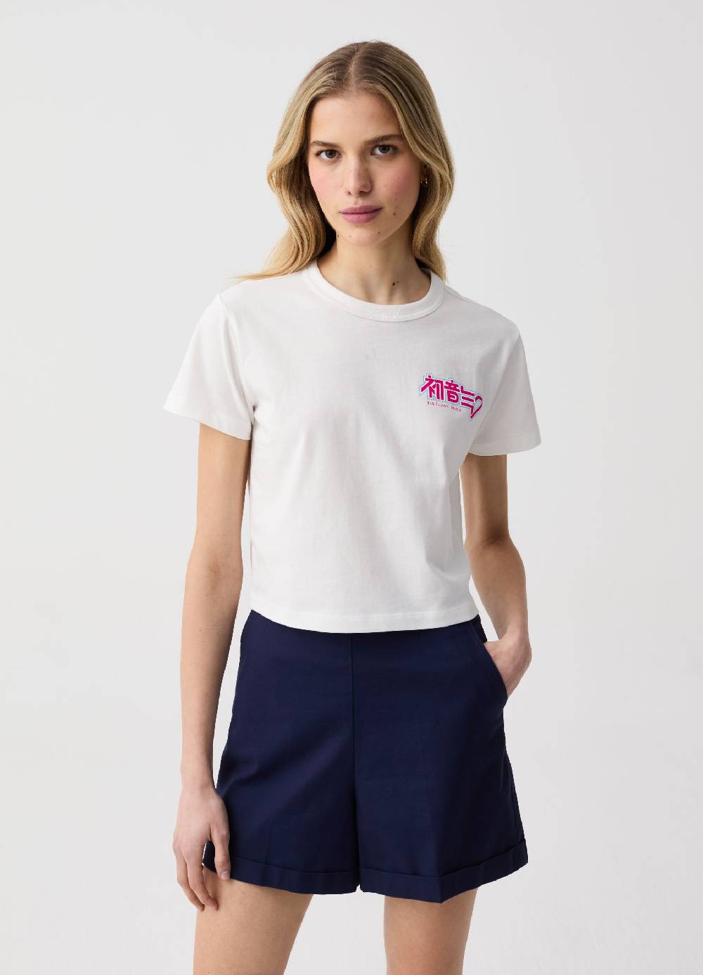 Ovs T-shirt in cotone con stampa Hatsune Miku