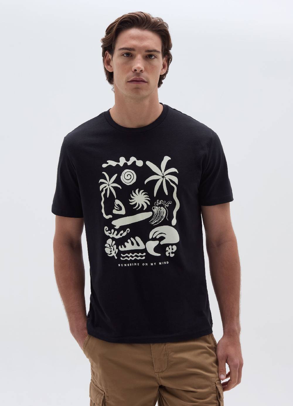Ovs T-shirt In Cotone Con Stampa Motivo Surf
