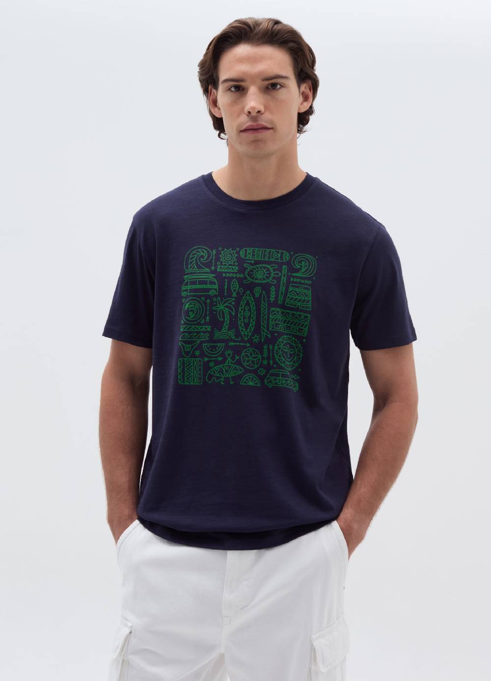Ovs T-shirt in cotone con stampa motivo surf