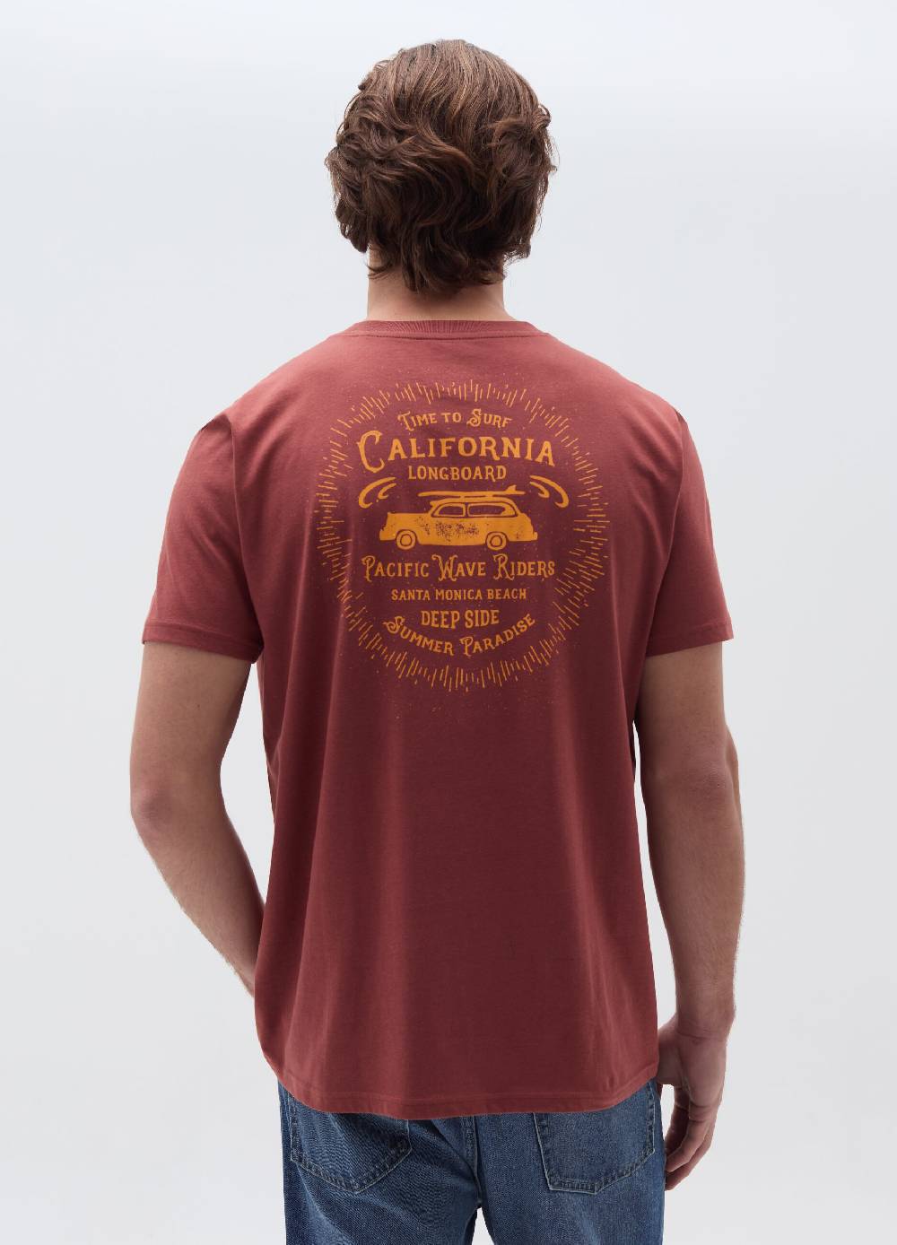 Ovs T-shirt In Cotone Con Stampa Motivo Surf