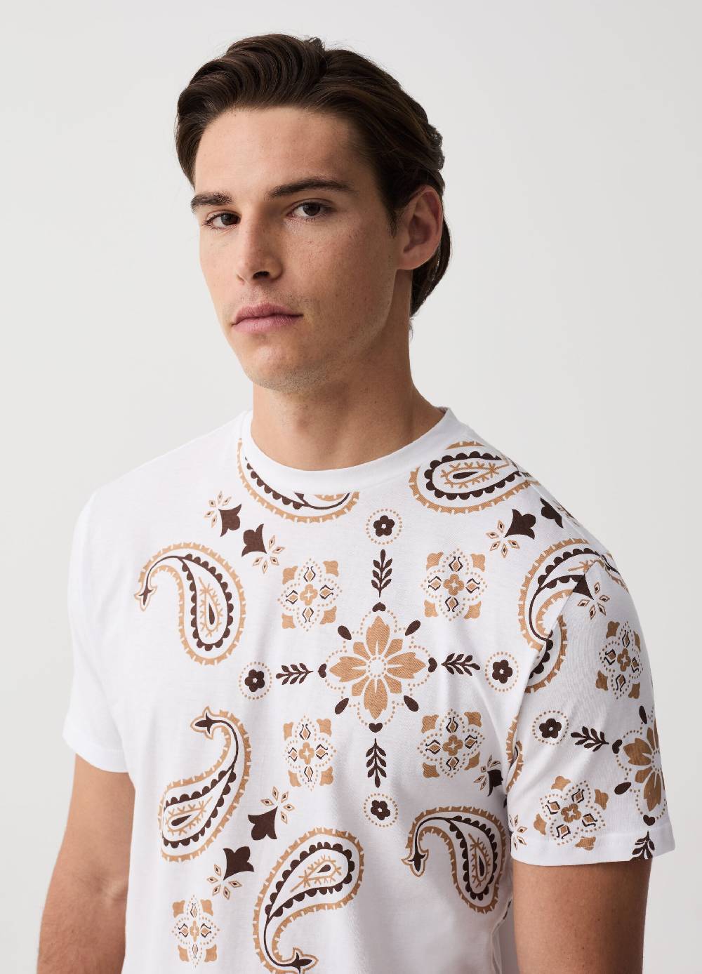 Ovs T-shirt In Cotone Con Stampa Paisley