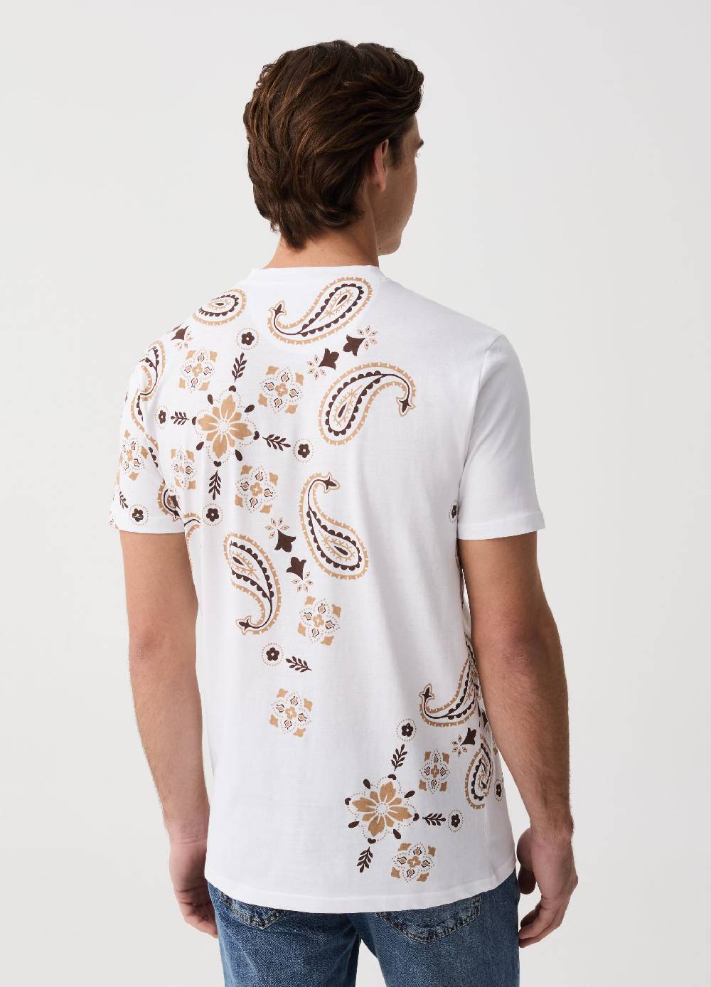 Ovs T-shirt In Cotone Con Stampa Paisley