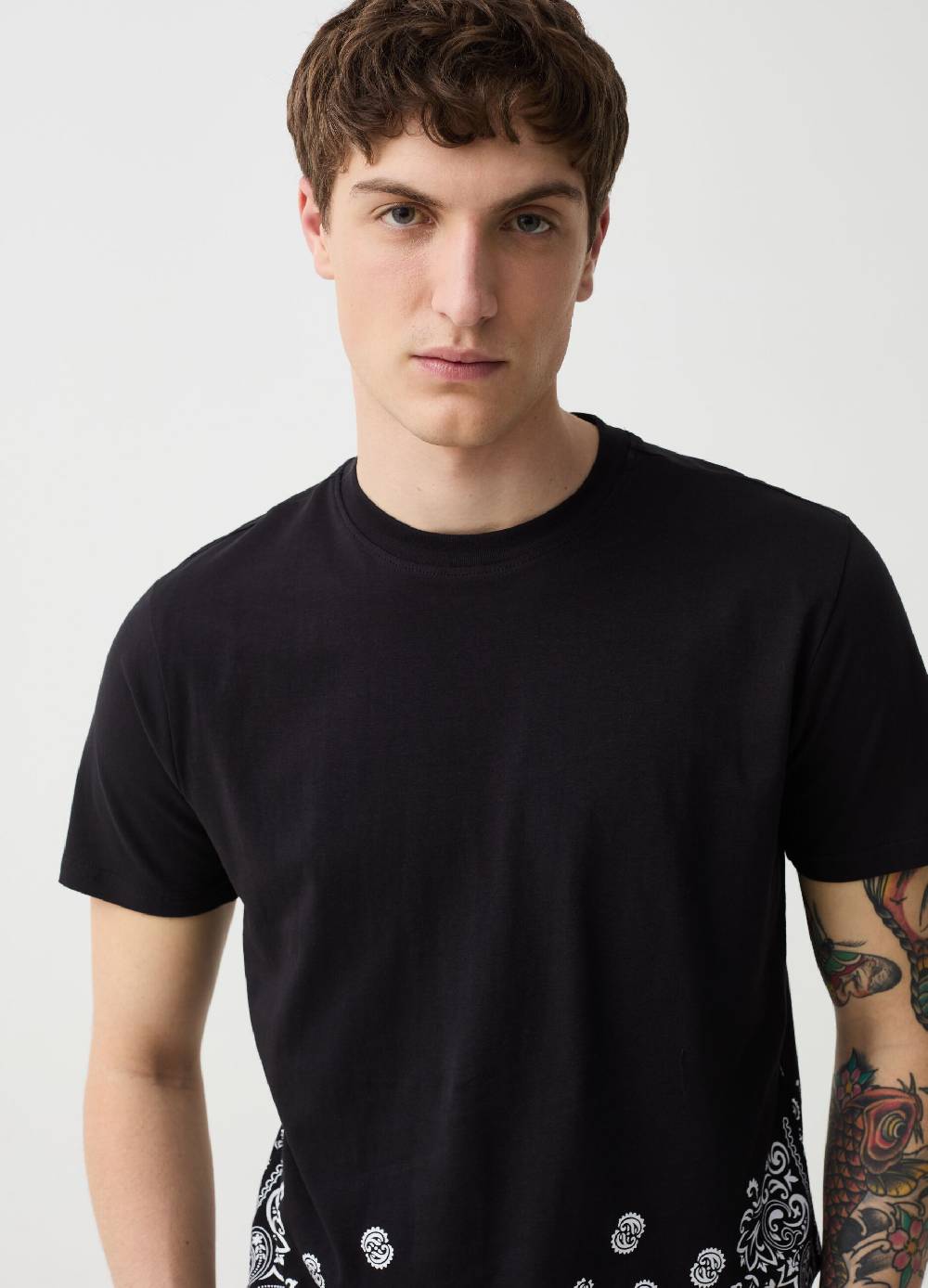 Ovs T-shirt In Cotone Con Stampa Paisley