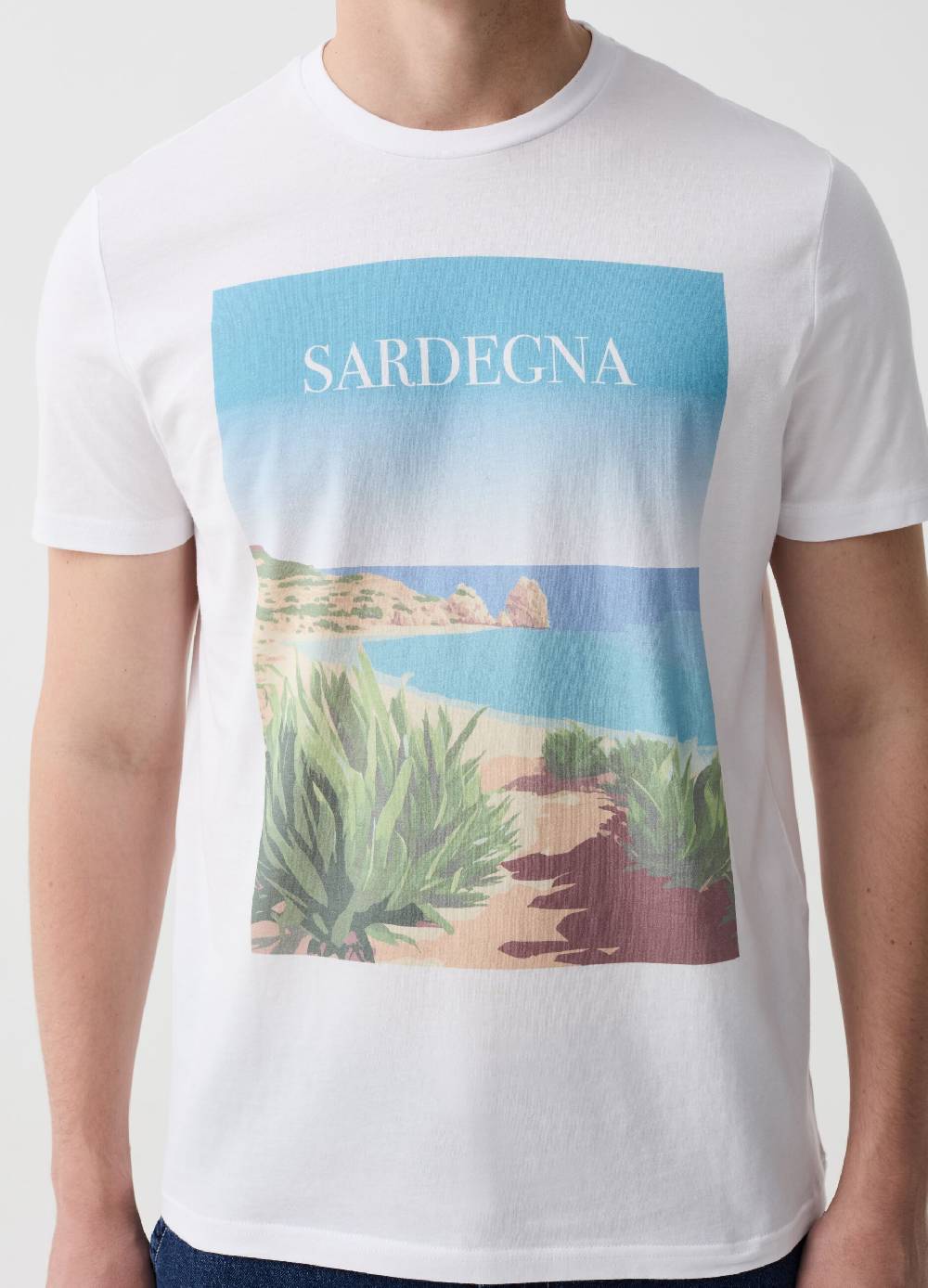 Ovs T-shirt In Cotone Con Stampa Sardegna