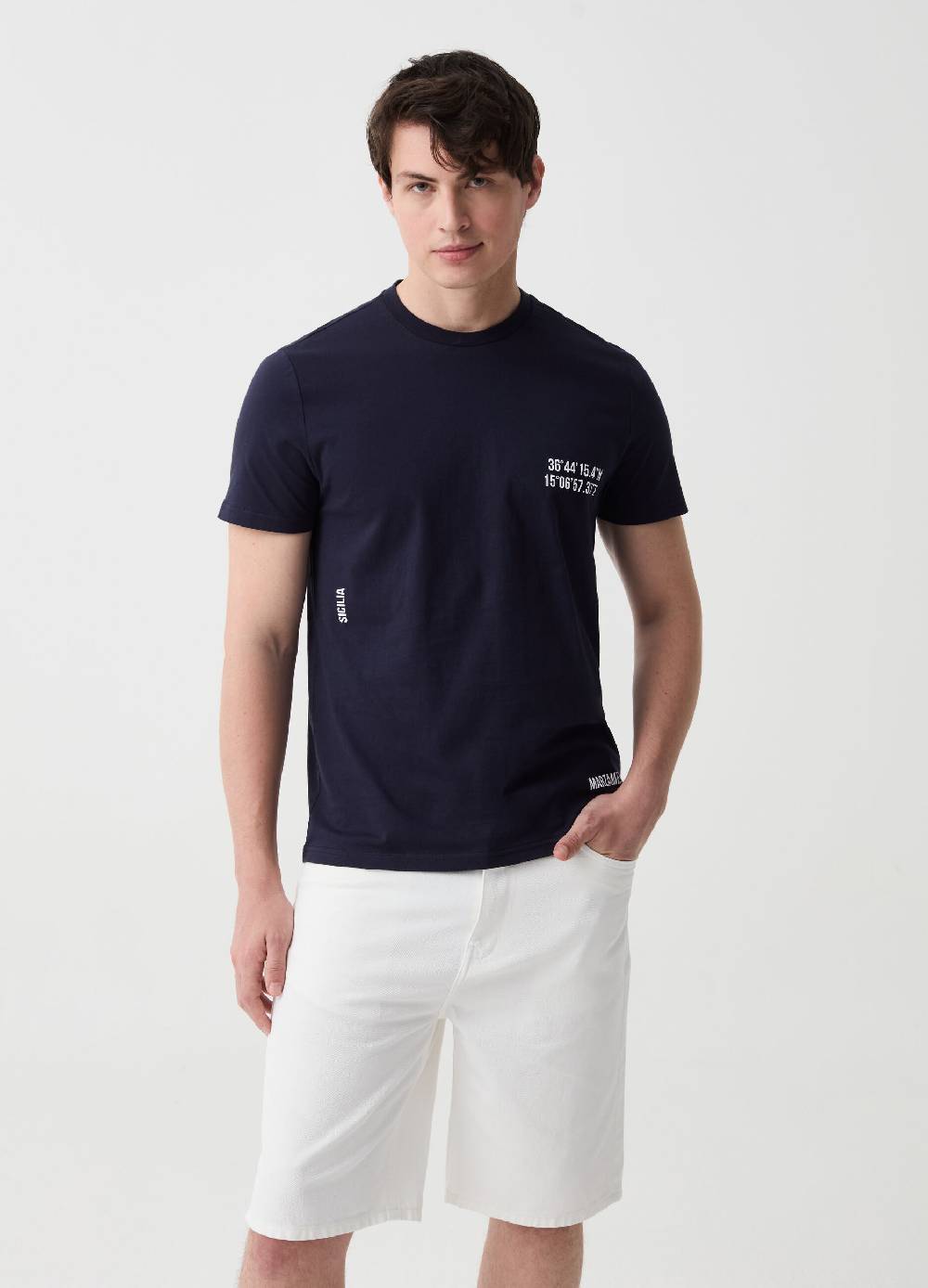 Ovs T-shirt in cotone con stampa Sicilia