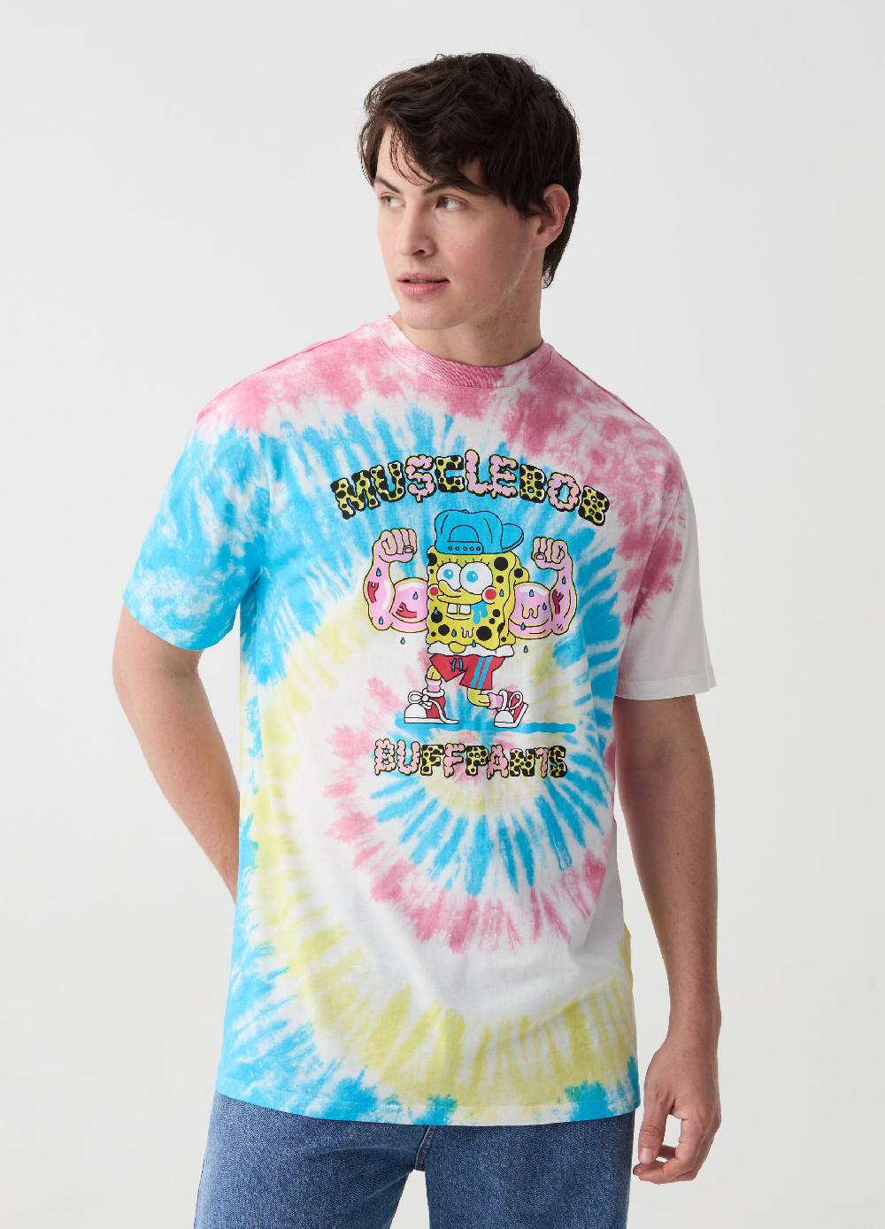 Ovs T-shirt in cotone con stampa Spongebob
