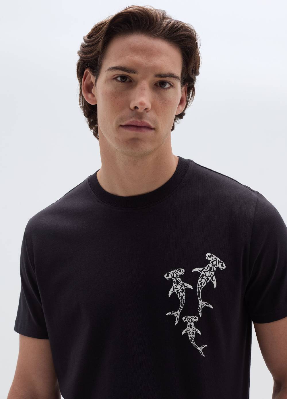 Ovs T-shirt In Cotone Con Stampa Squali