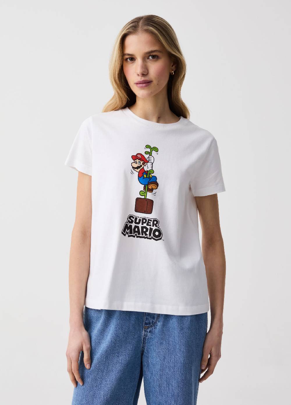 Ovs T-shirt in cotone con stampa Super Mario™