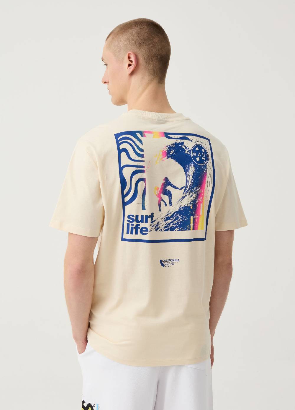 Ovs T-shirt In Cotone Con Stampa Surf