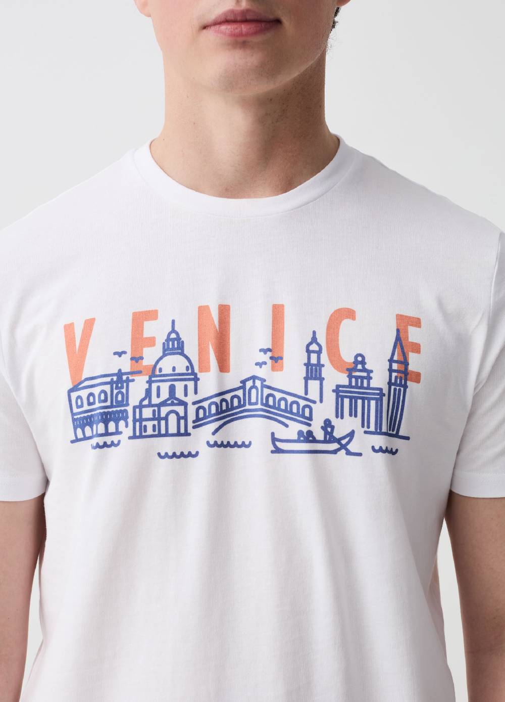 Ovs T-shirt In Cotone Con Stampa Venezia