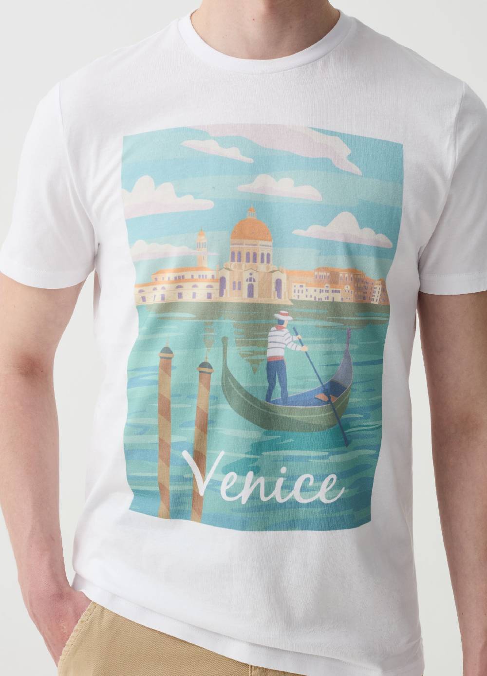 Ovs T-shirt In Cotone Con Stampa Venezia