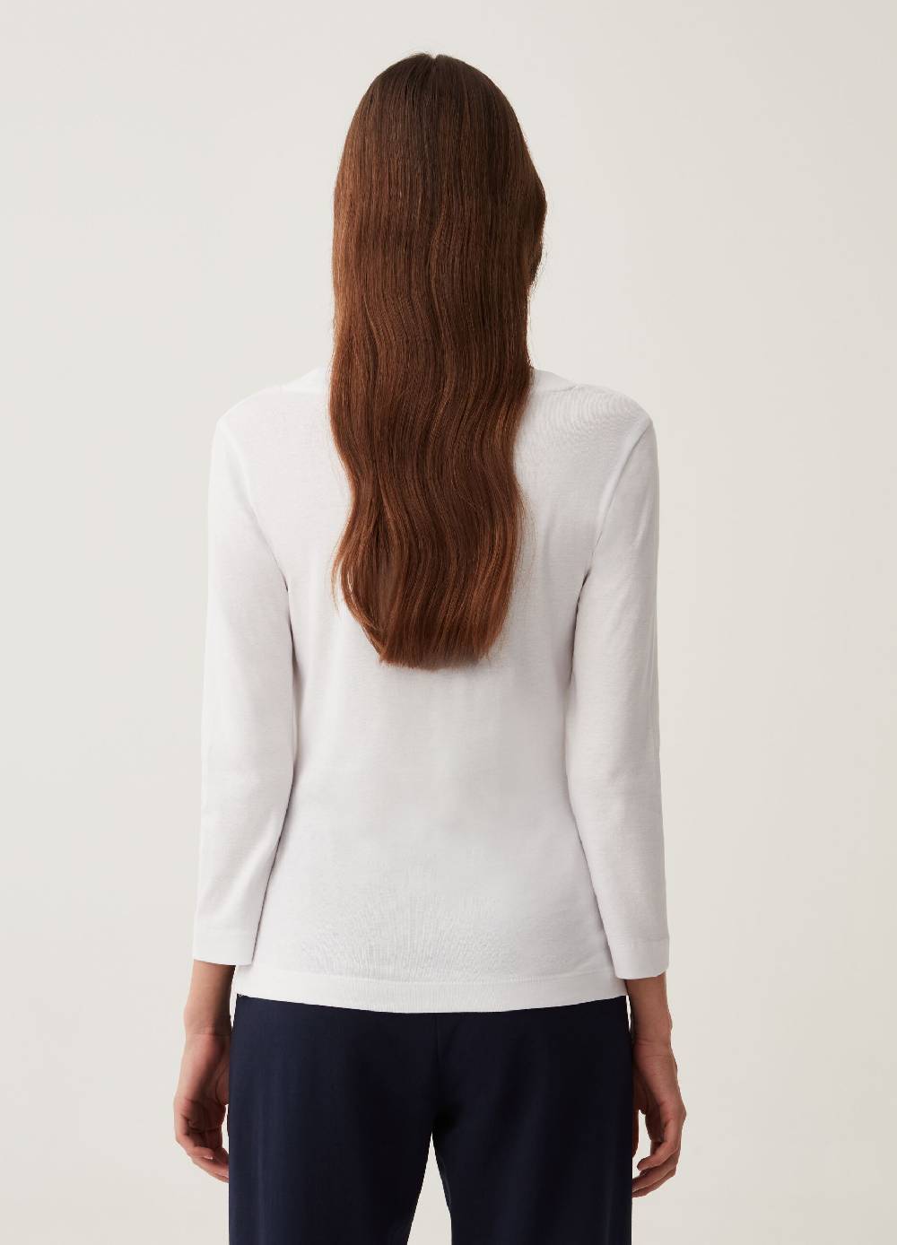 Ovs T-shirt In Cotone Maniche A Tre Quarti