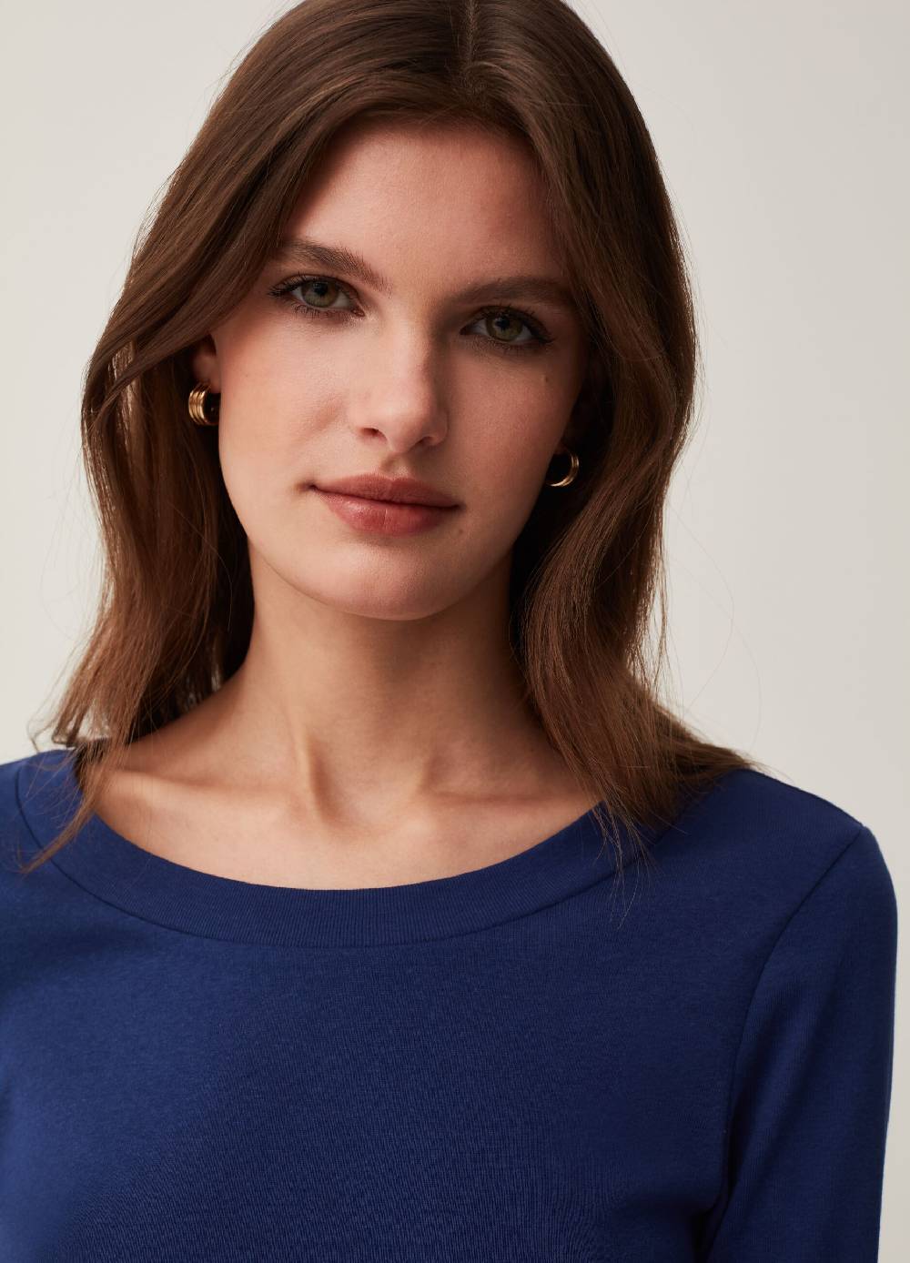 Ovs T-shirt In Cotone Maniche A Tre Quarti