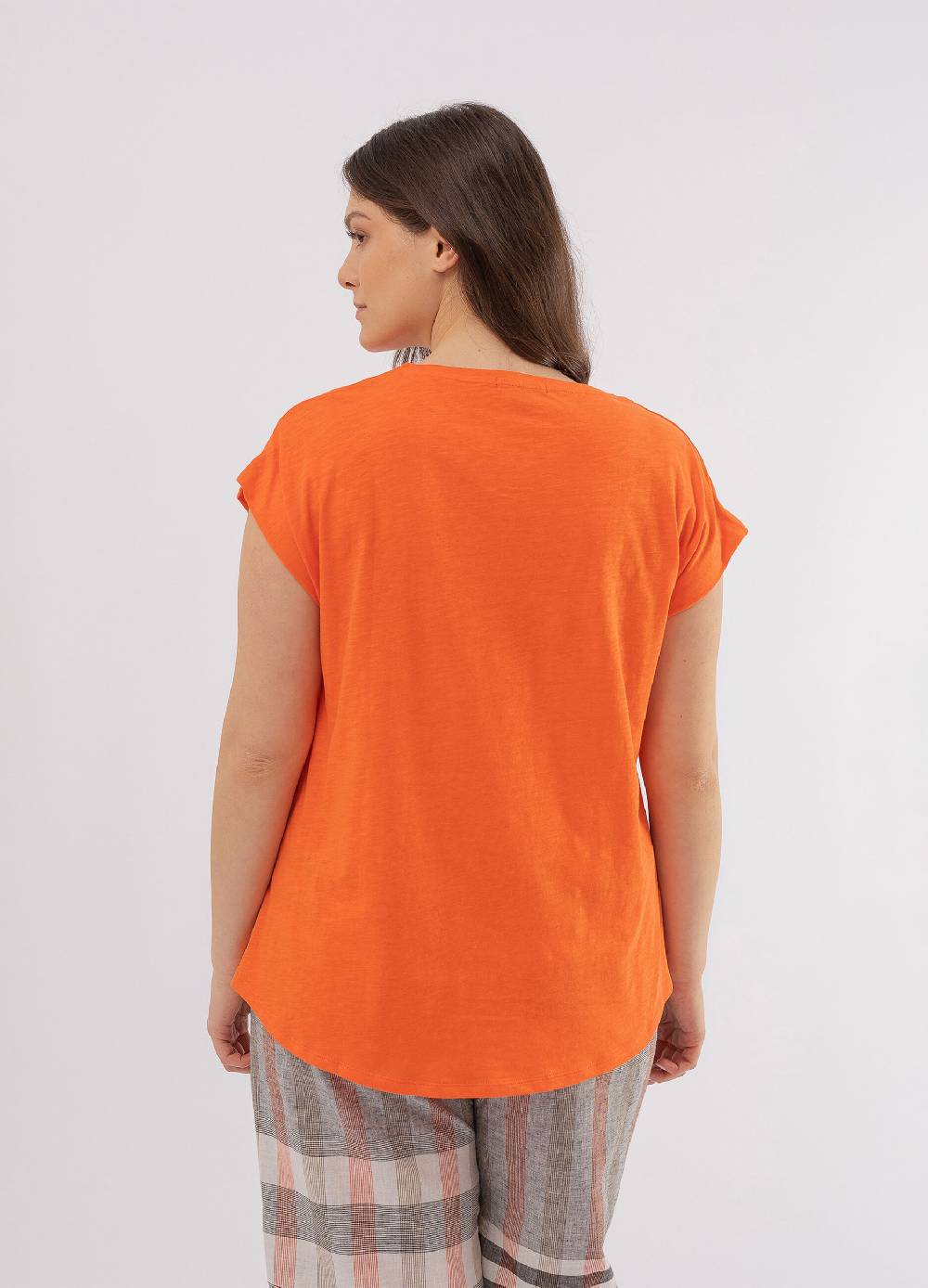 Ovs T-shirt In Cotone Slub Con Scollo A V Curvy