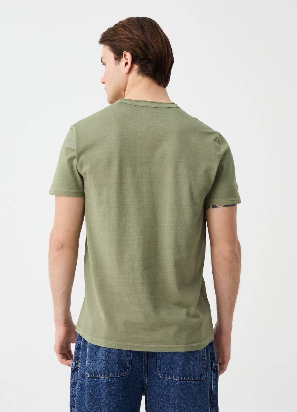 Ovs T-shirt In Cotone Slub Con Scollo Serafino
