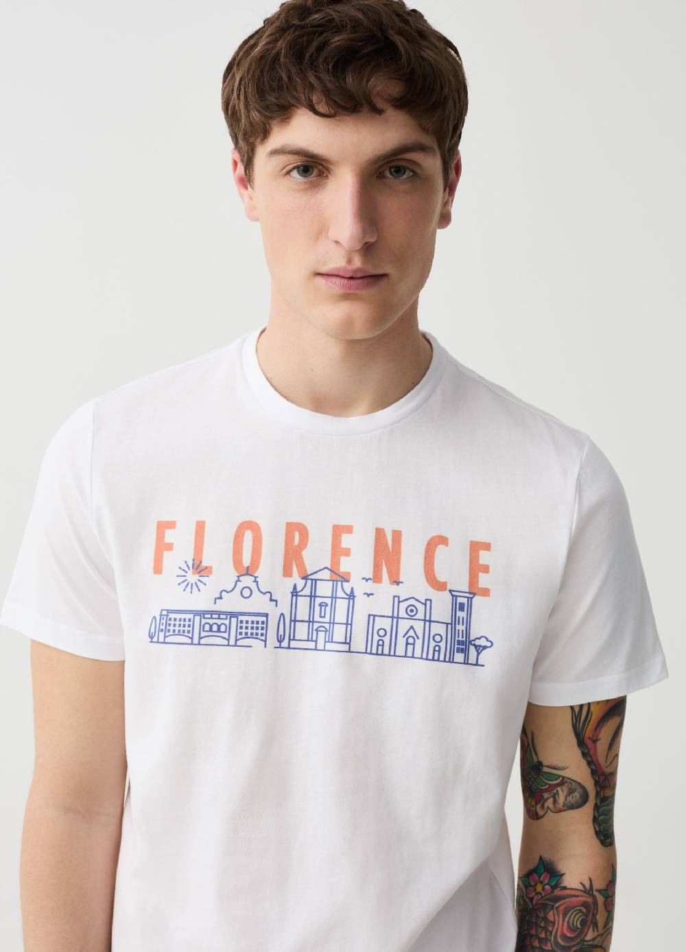Ovs T-shirt In Cotone Stampa Firenze