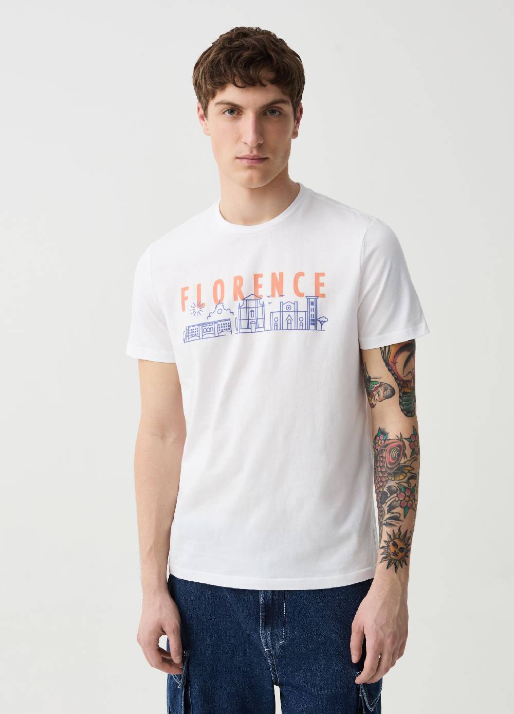 Ovs T-shirt in cotone stampa Firenze