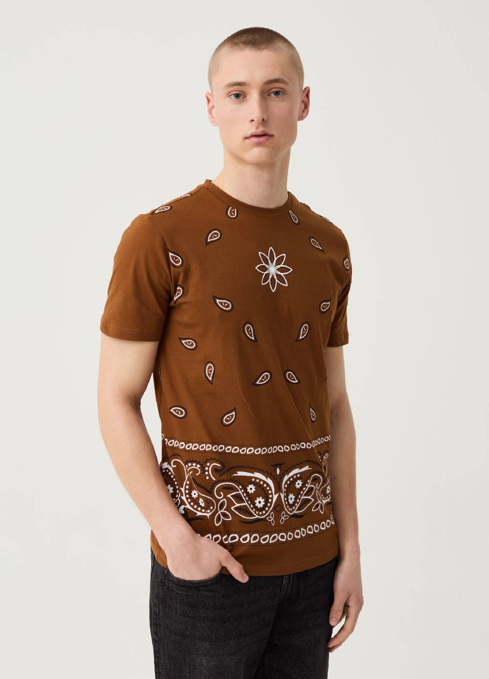 Ovs T-shirt in cotone stampa paisley