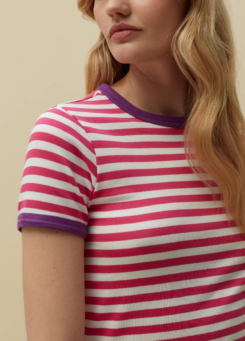 Ovs T-shirt In Cotone Supima A Righe