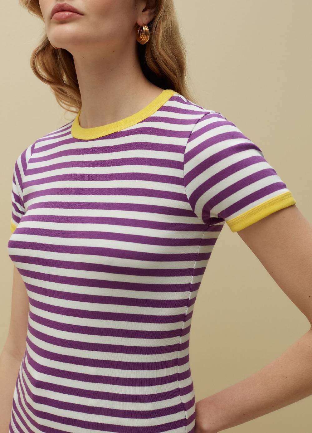 Ovs T-shirt In Cotone Supima A Righe