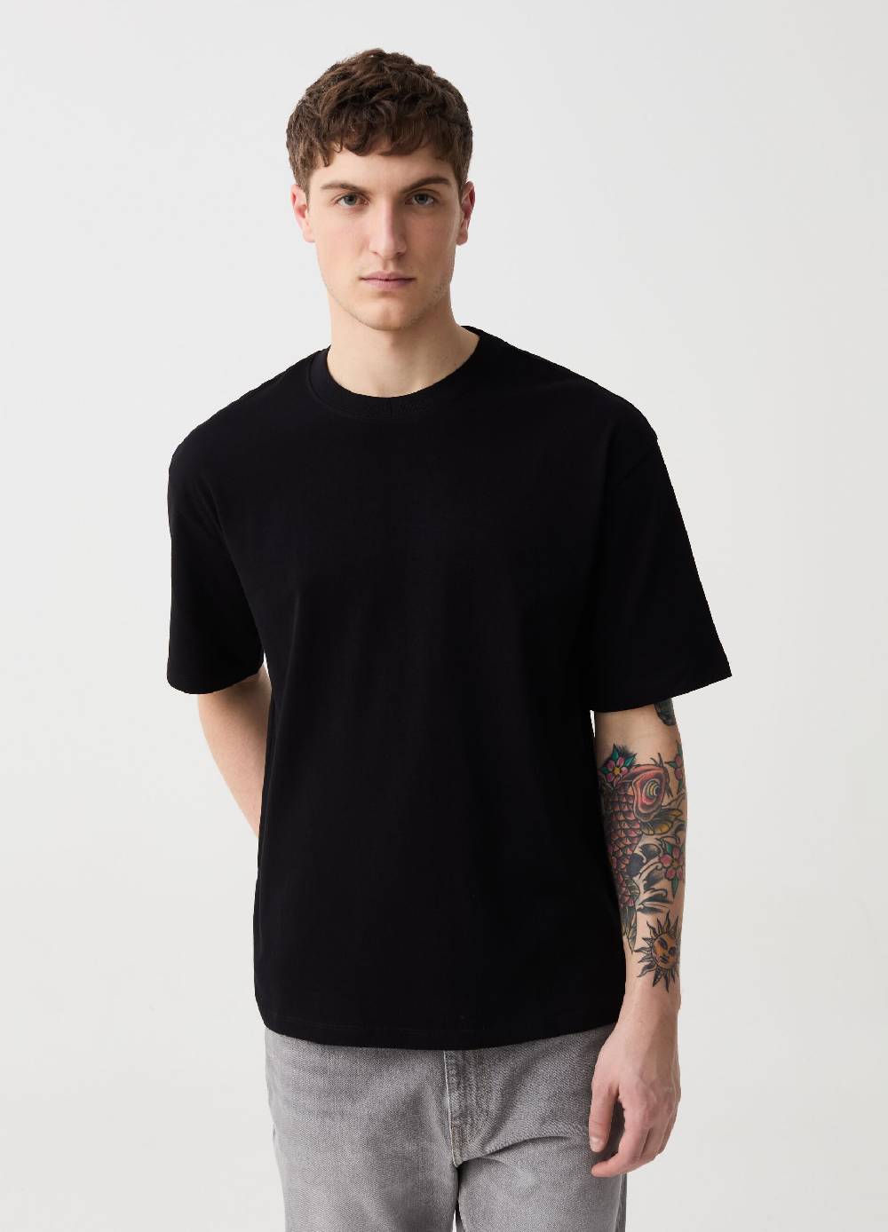Ovs T-shirt in cotone tinta unita