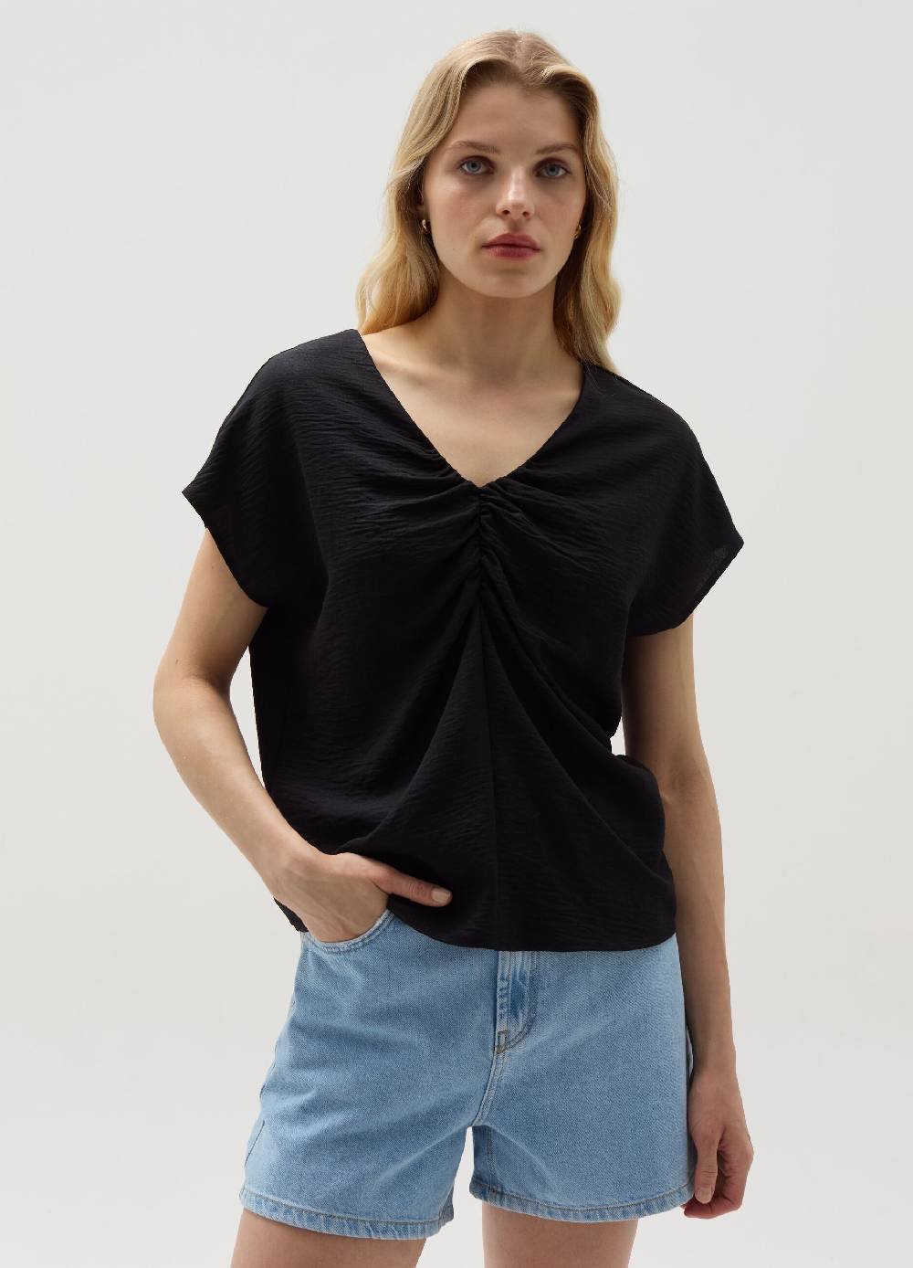 Ovs T-shirt in crêpe con maniche a kimono