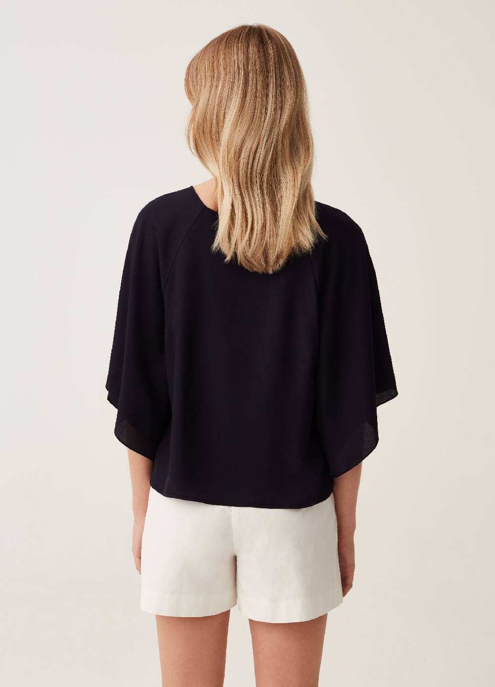 Ovs T-shirt In Georgette Con Maniche A Kimono