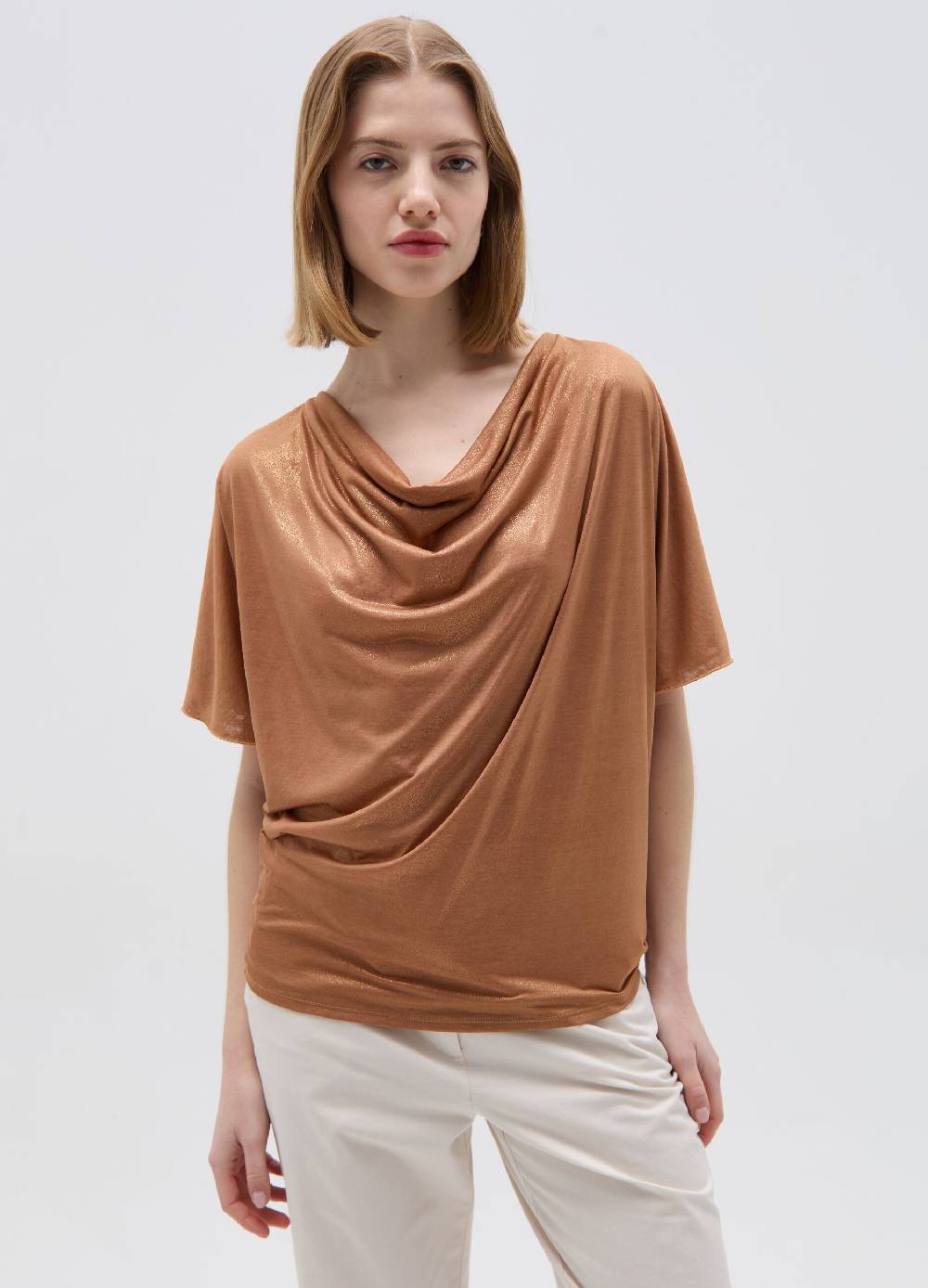 Ovs T-shirt In Lurex Effetto Metallizzato