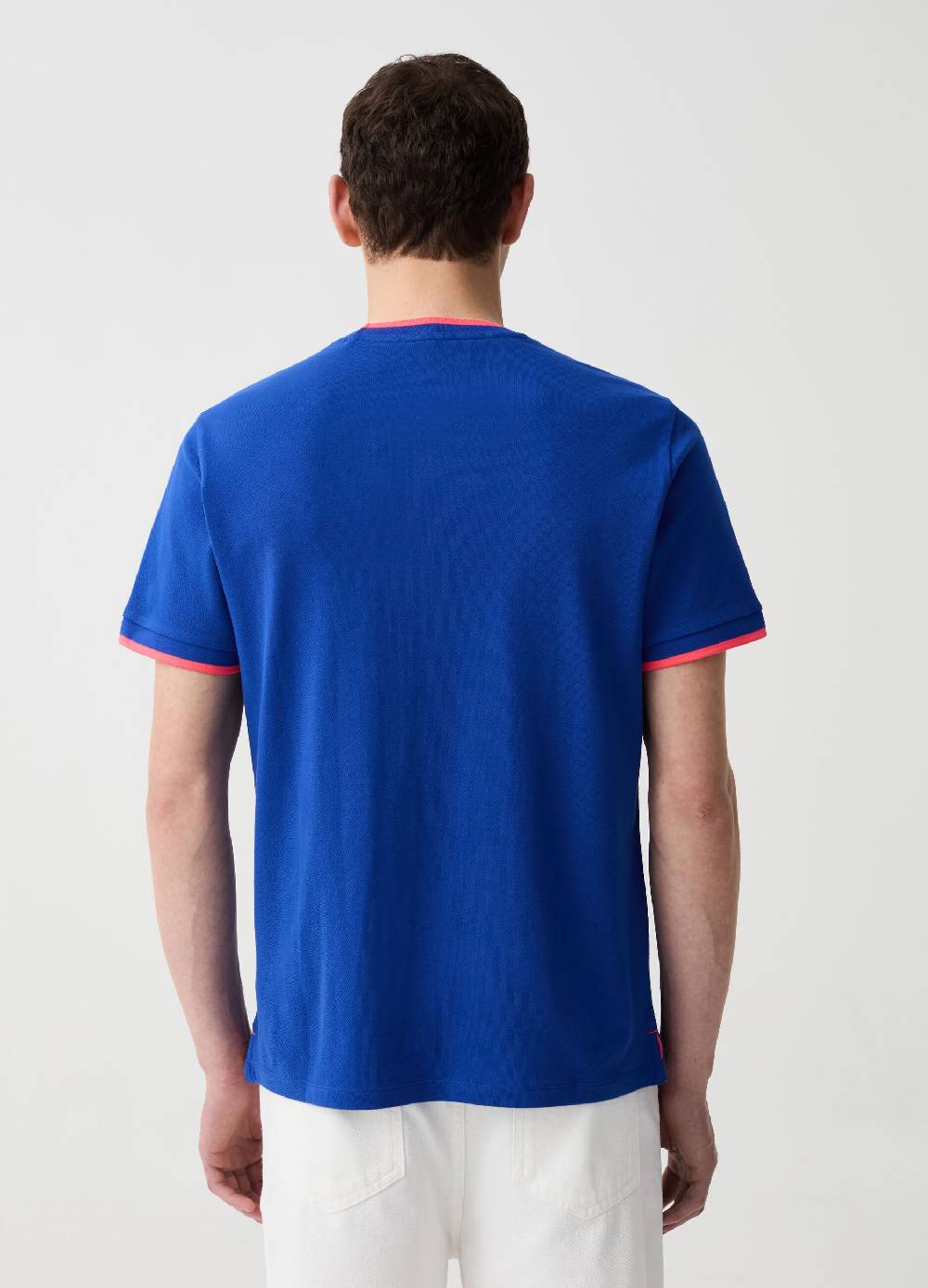 Ovs T-shirt In Piquet Con Dettagli Fluo