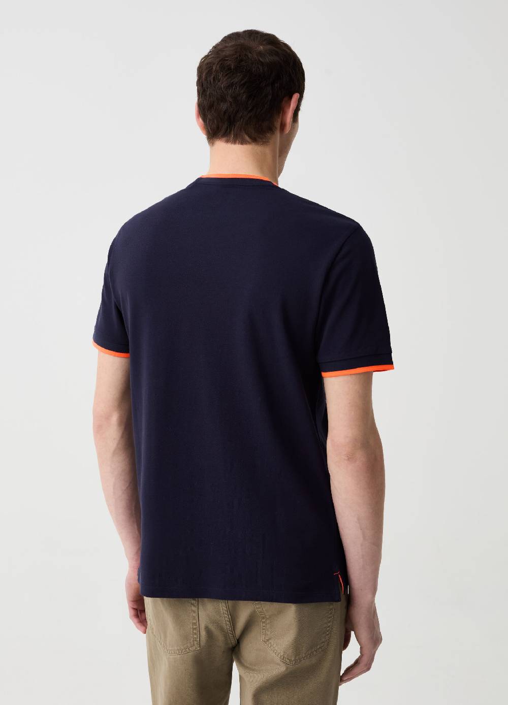Ovs T-shirt In Piquet Con Dettagli Fluo