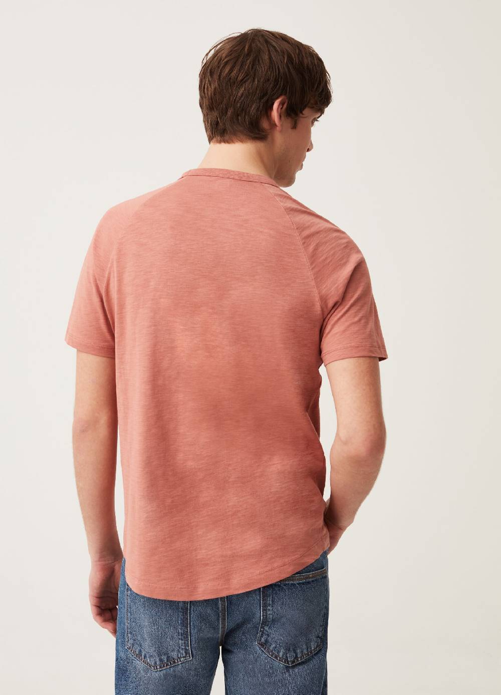 Ovs T-shirt In Slub Jersey Con Maniche Raglan