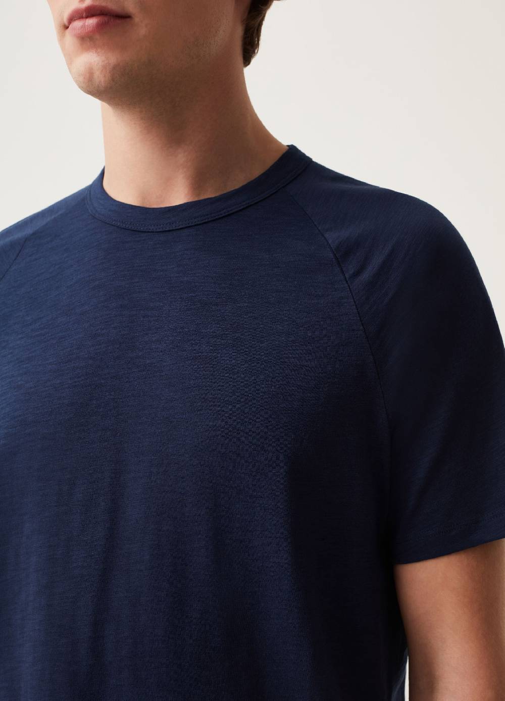 Ovs T-shirt In Slub Jersey Con Maniche Raglan