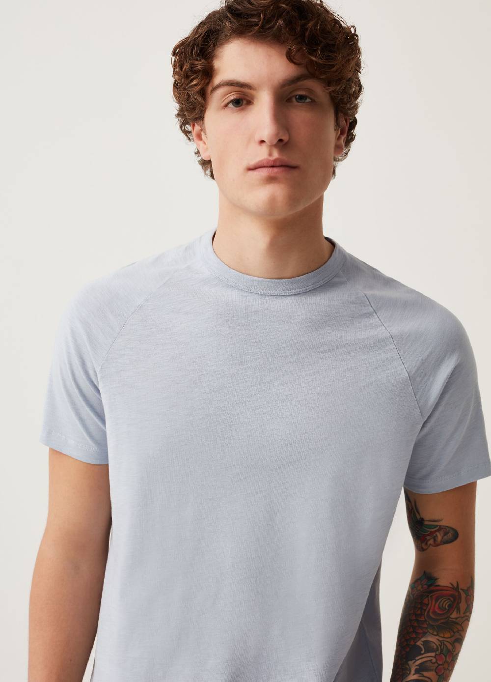 Ovs T-shirt In Slub Jersey Con Maniche Raglan