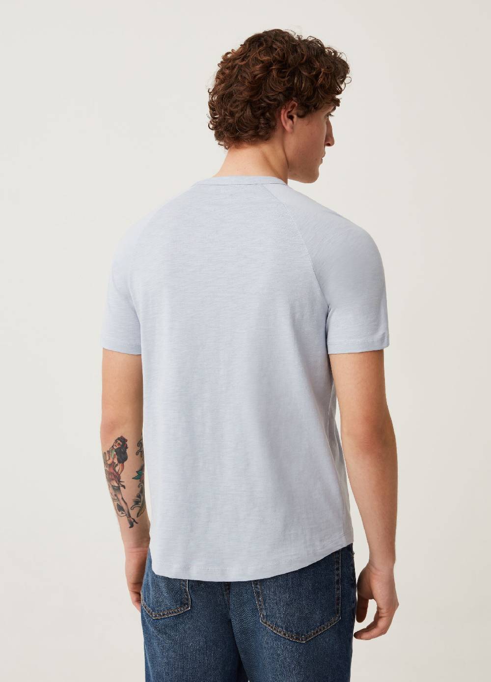 Ovs T-shirt In Slub Jersey Con Maniche Raglan
