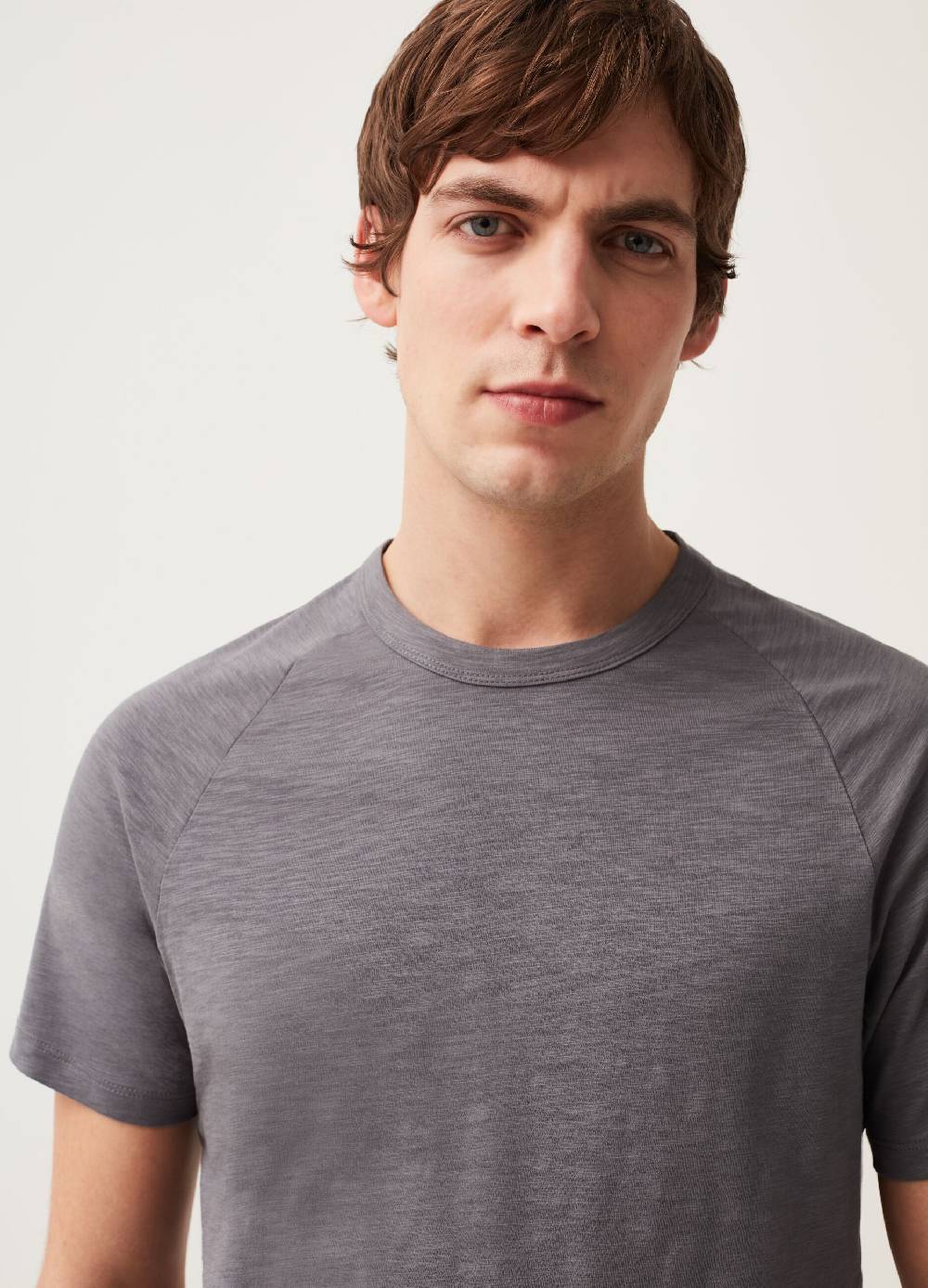 Ovs T-shirt In Slub Jersey Con Maniche Raglan