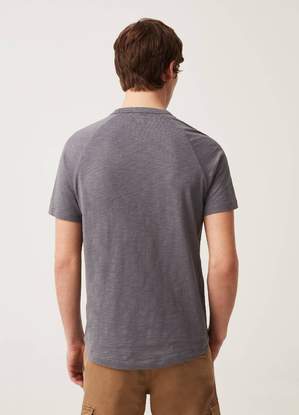 Ovs T-shirt In Slub Jersey Con Maniche Raglan