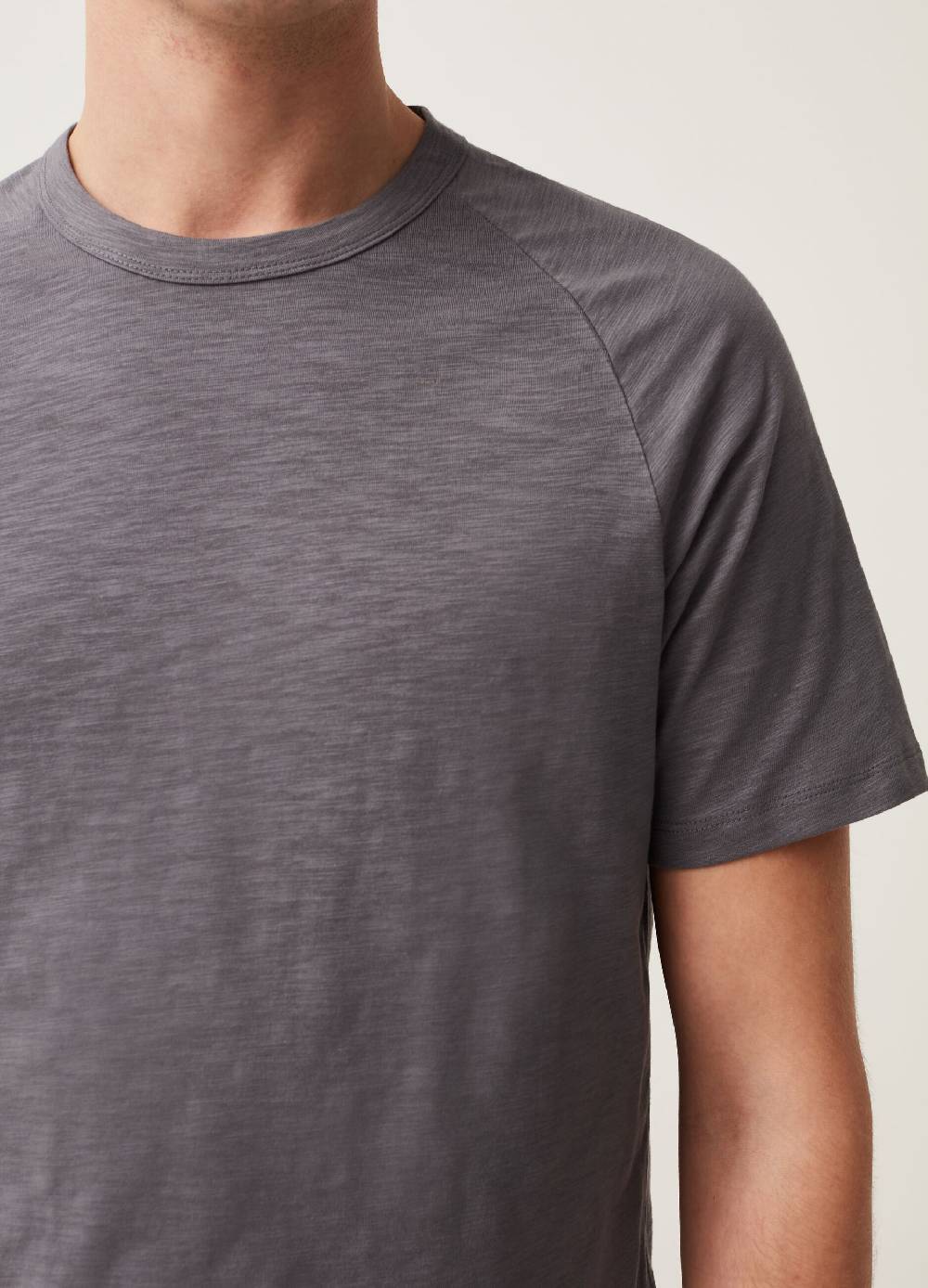 Ovs T-shirt In Slub Jersey Con Maniche Raglan
