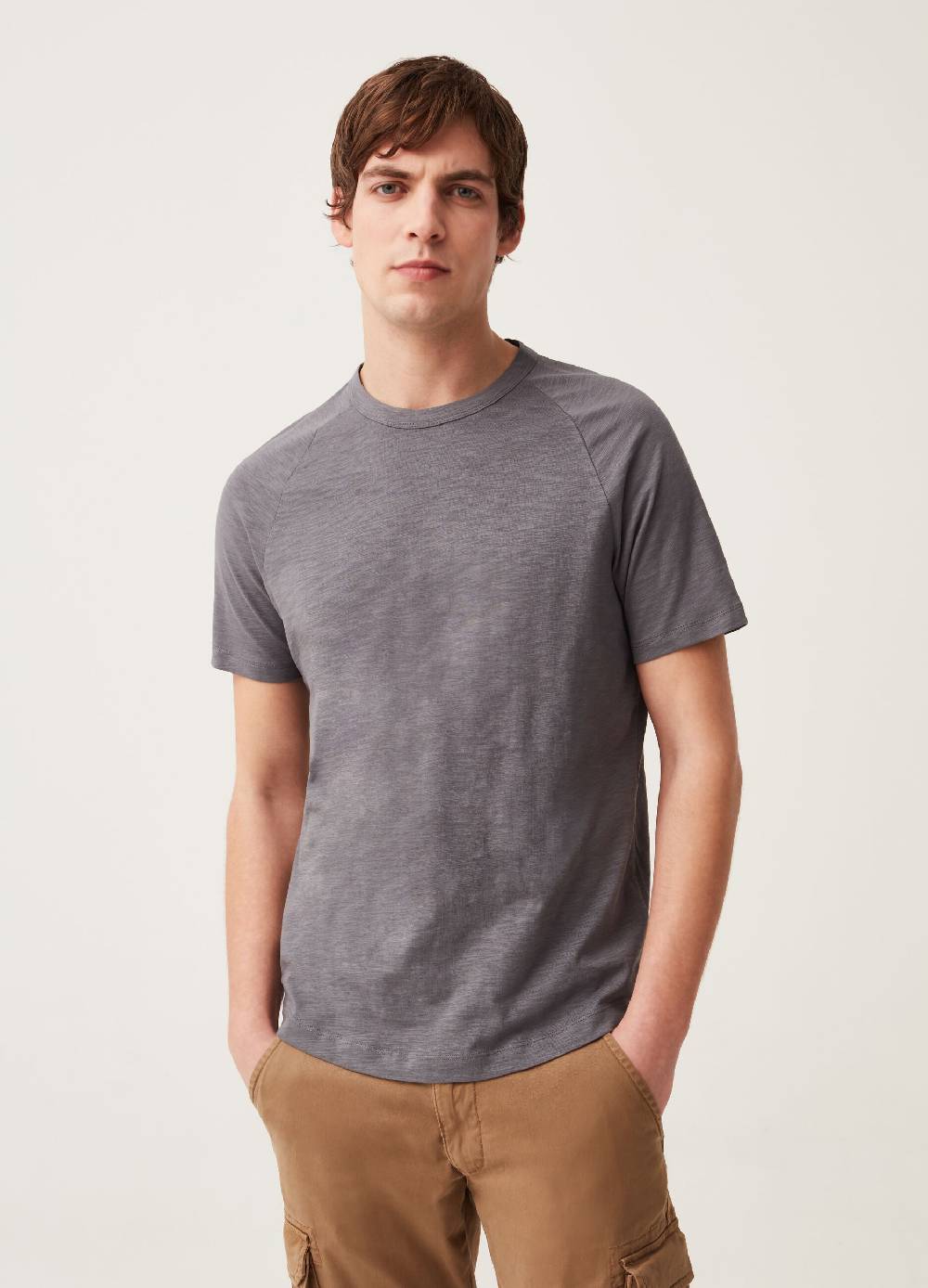 Ovs T-shirt in slub jersey con maniche raglan