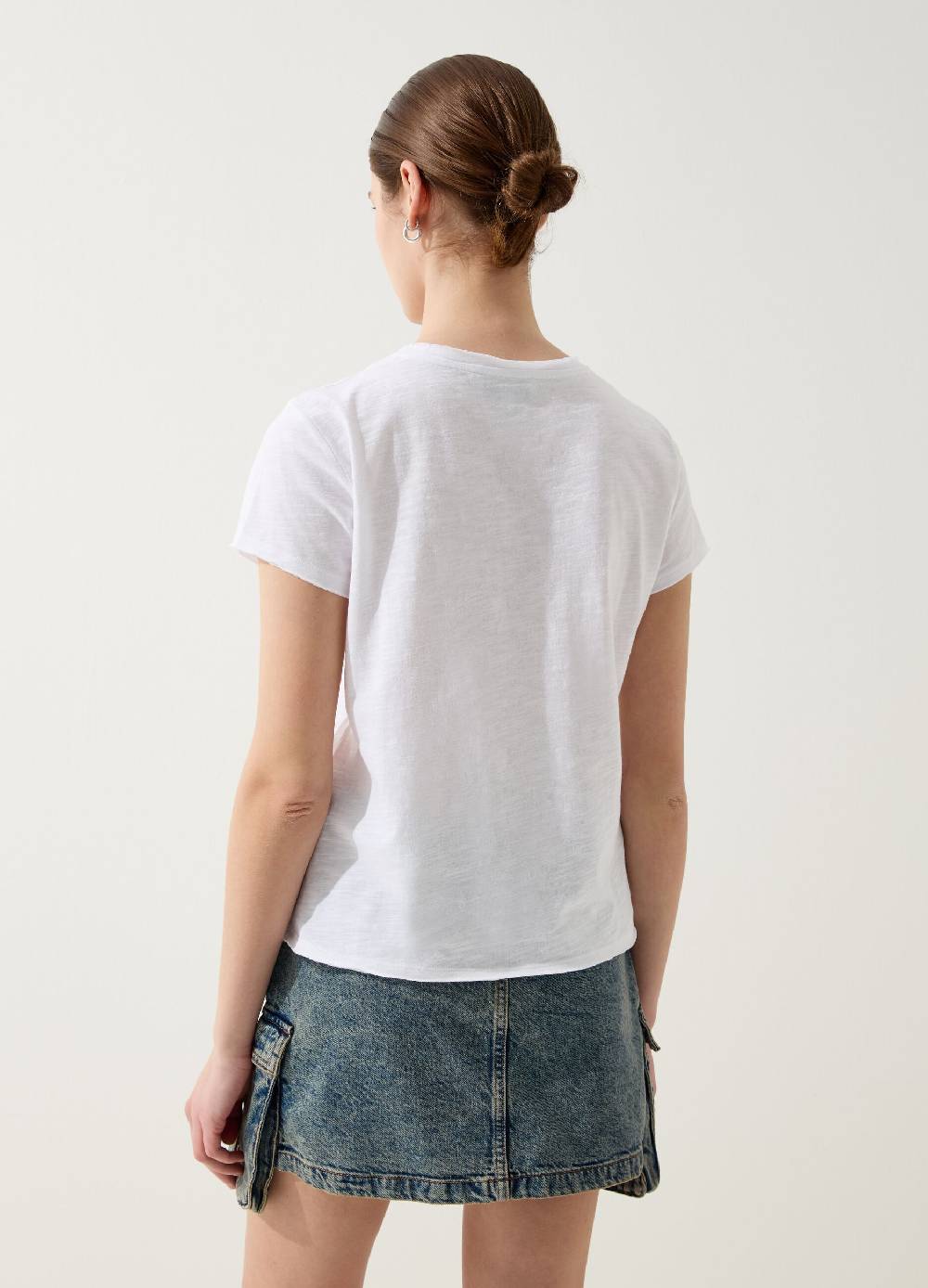 Ovs T-shirt In Slub Jersey Con Scollo Rotondo